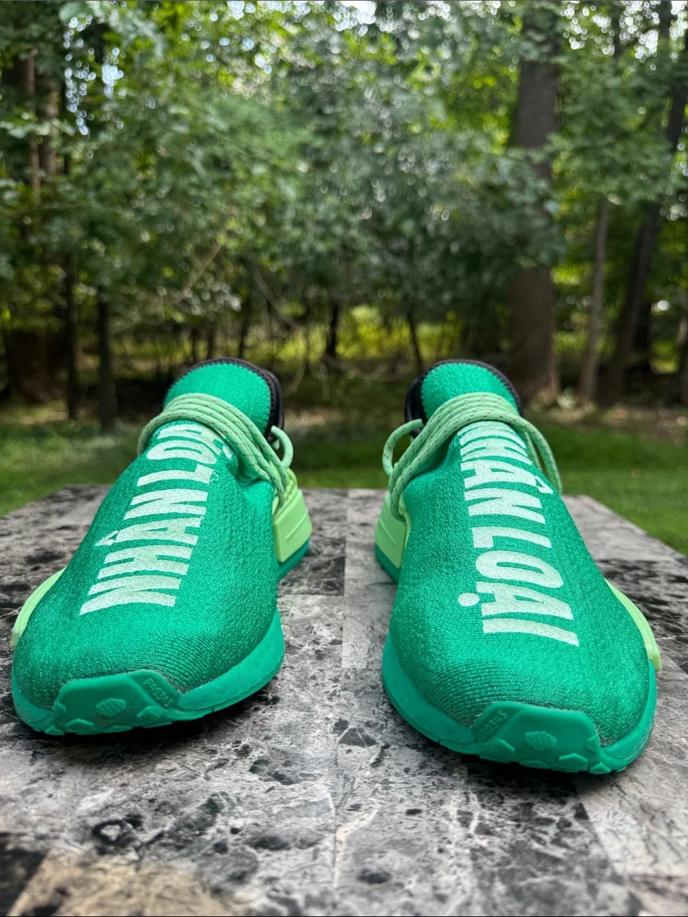 adidas Pharrell x NMD Human Race Hu Core Green Low Top GY0089 Size 10
